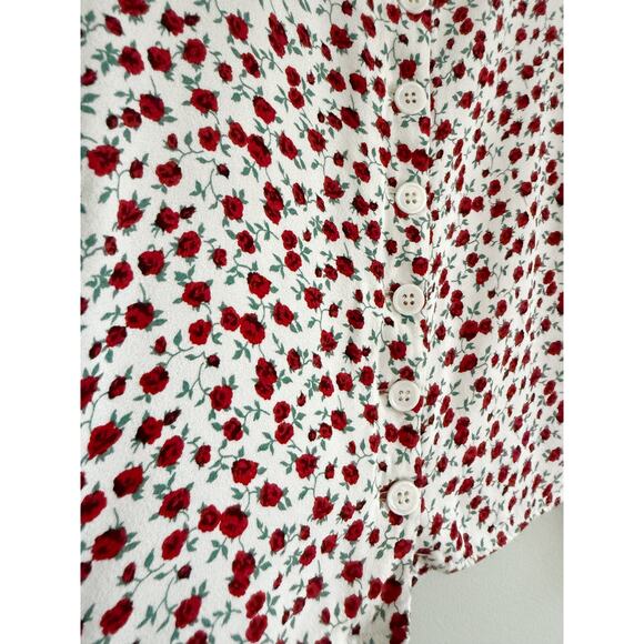 Reformation | Saskia Top Cardigan Blouse in Amber Rose | ***ESTIMATED*** Sz S - Picture 4 of 8